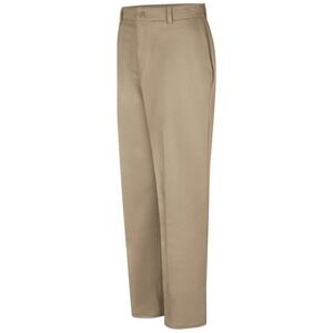 Red Kap Men's 38x30 Wrinkle Resistant 100% Cotton Work Dress Pants Khaki